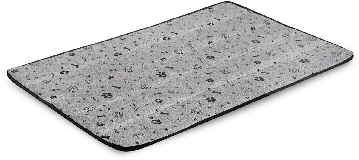 Hondenbedmat 100x70 cm waterdicht botten zwart