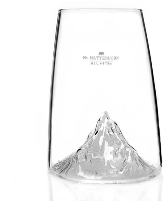 Verre à long drink topographique Alaskan Maker 45cl Matterhorn