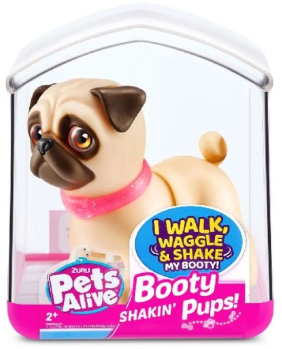 Pets Alive Booty Mopshond - speelkameraadje - Inclusief cadeauverpakking