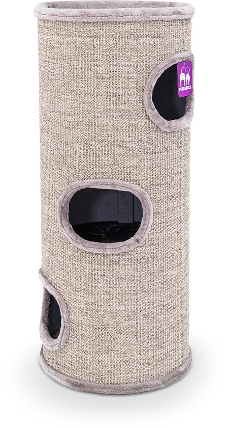 Petrebels Dome 110 Krabton voor katten - Cappuccino - Ø 45 x 110 cm - stabiel