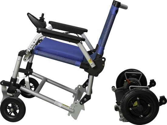 e-Ability Splitrider Rolstoel - Elektrisch Opvouwbaar - 12 KG Tilgewicht - Blauw