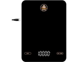 Keukenweegschaal Digitaal Oplaadbaar - Precisie Weegschaal Keuken Zwart USB Zonder Batterijen - Food Kitchen Scale - Grammen Eet Kookweegschaal Keukenweegschaal Digitaal Oplaadbaar - Precisie Weegschaal Keuken Zwart USB Zonder Batterijen - Food Kitchen Scale - Grammen Eet Kookweegschaal