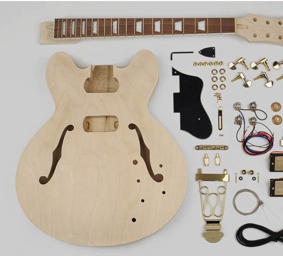 Boston KIT-ES-40 zelfbouwpakket semi-akoestische gitaar