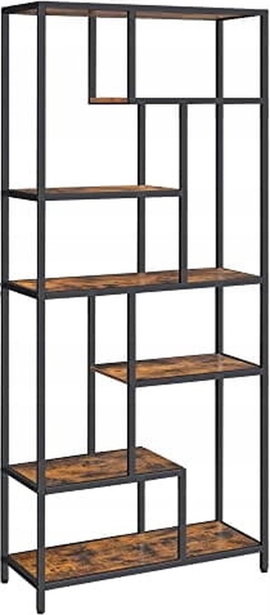 Design Boekenkast XL - Industrieel Staal/Hout - 180cm