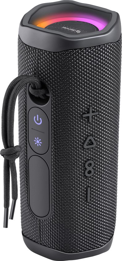 Denver Bluetooth Speaker Draadloos - Lichteffecten - Muziek Box - AUX - TWS Pairing - BTV223B
