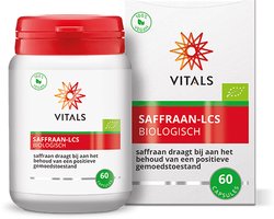 Vitals Saffraan-LCS Biologisch - 60 capsules. Draagt bij aan het behoud van een positieve gemoedstoestand en een goede nachtrust.