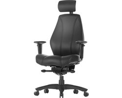 Falcon heavy duty 24uurs bureaustoel in echt leer