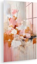 Tableau sur verre 100x150 cm - Tableau abstrait sur verre - Photo sur verre - Tableau salon - Peintures chambre - Décoration chambre plaque de verre - Décoration Décoration murale tableaux sur verre - Décoration murale - Décoration rose salon