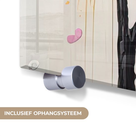 MuchoWow® Tableau sur verre 60x120 cm - Tableau sur verre acrylique - Art - Arbres - Nature - Acryl - Photo sur verre - Décoration murale salon - Décoration murale chambre - Peintures