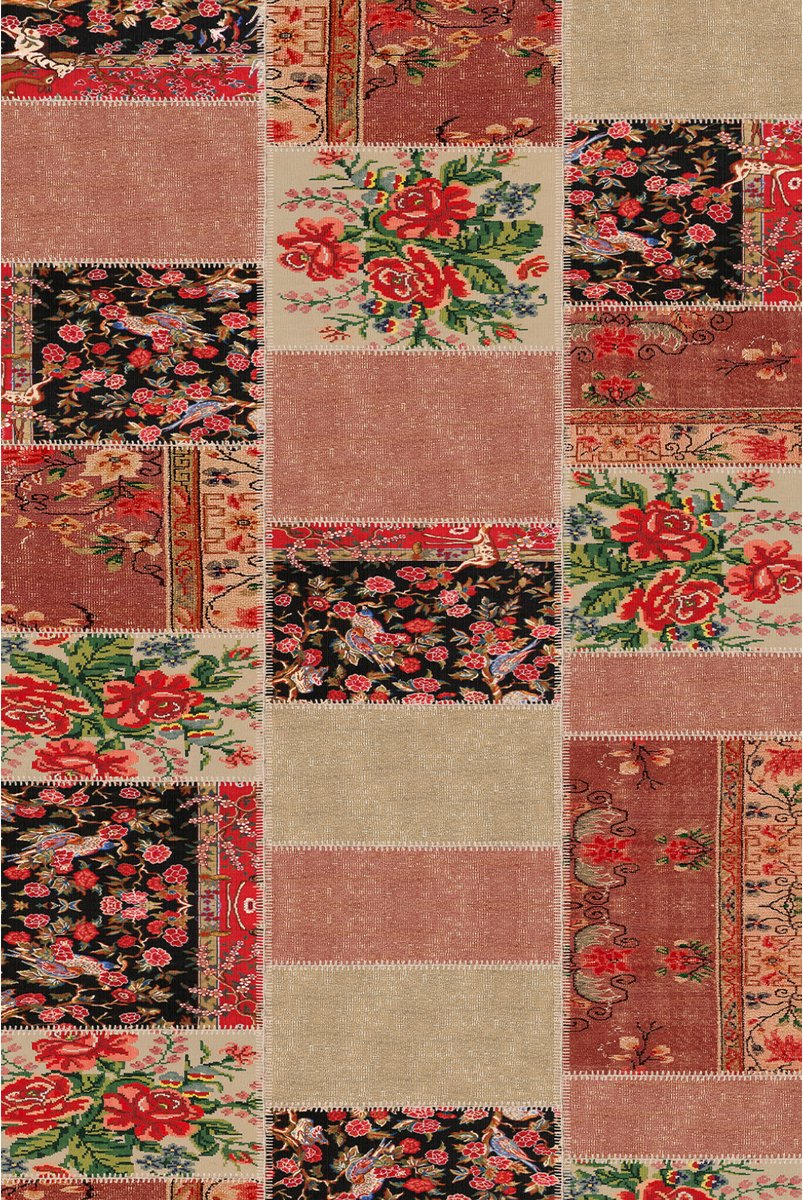 Bamyum Zelda Bedrukt Tapijt Chenilleprint Machine Made 200 x 300 cm, Vintage Tapijt Slaapkamer, Antibacterieel Antislip Ondervloer Keukentapijt