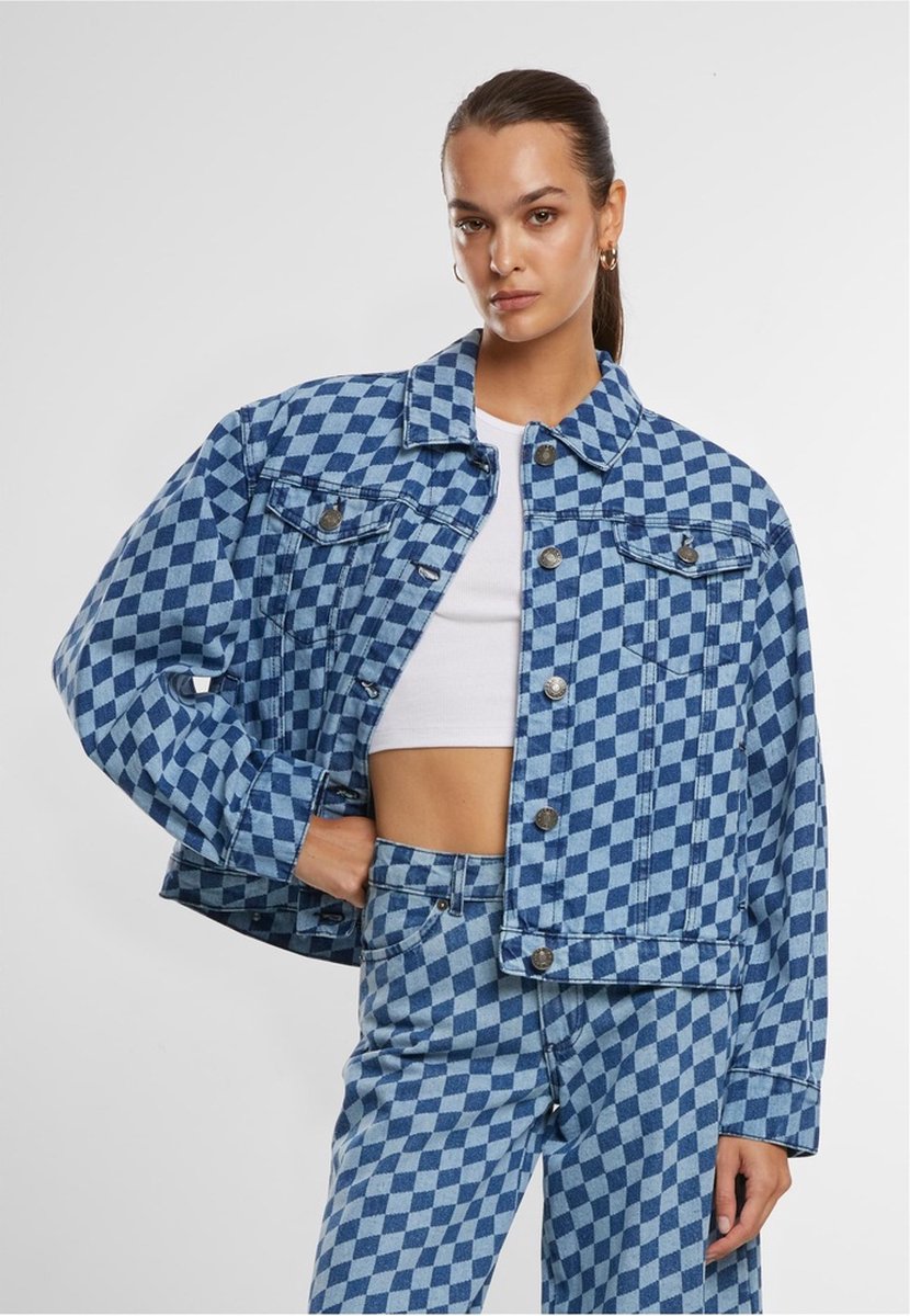 Urban Classics 80‘s Oversized Laser Printed Spijkerjas XL Blauw
