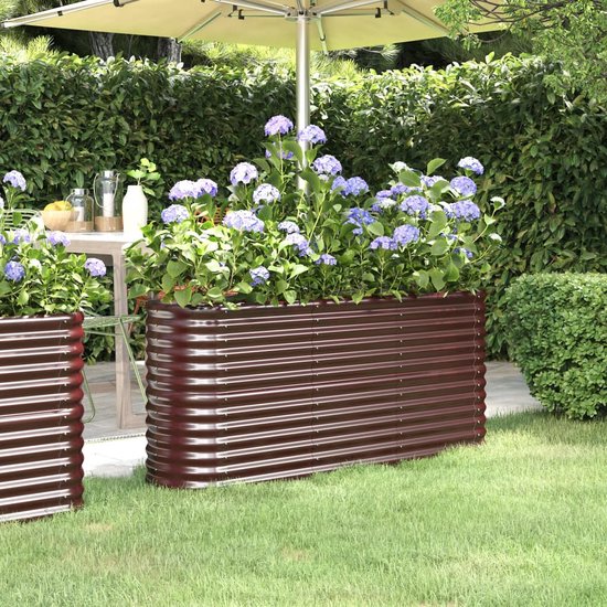 vidaXL - Staal - Plantenbak 175x100x36 cm gepoedercoat staal - TLS318992