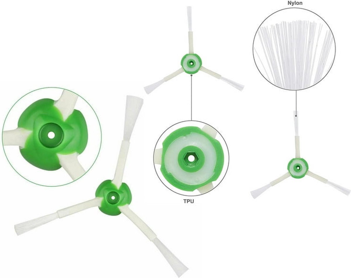 Side Brush - Roomba Combo® & Roomba® i, e & j Serie & Roomba Combo® 10 Max - Compatible part 4624877 (Set van 3 stuks)