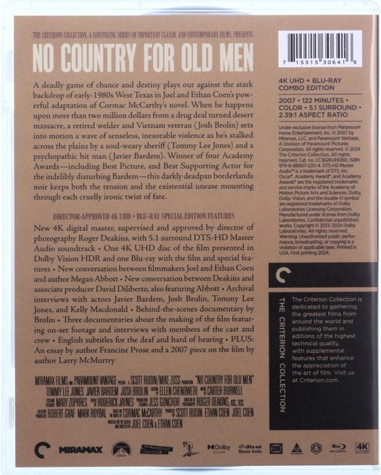 No Country for Old Men [Blu-Ray 4K]+[Blu-Ray]