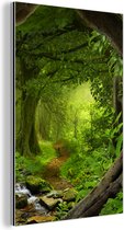 Décoration murale Métal - Peinture Aluminium Industriel - Jungle - Vert - Nature - Tropical - Plantes - 120x180 cm - Dibond - Photo sur aluminium - Décoration murale industrielle - Pour le salon/chambre