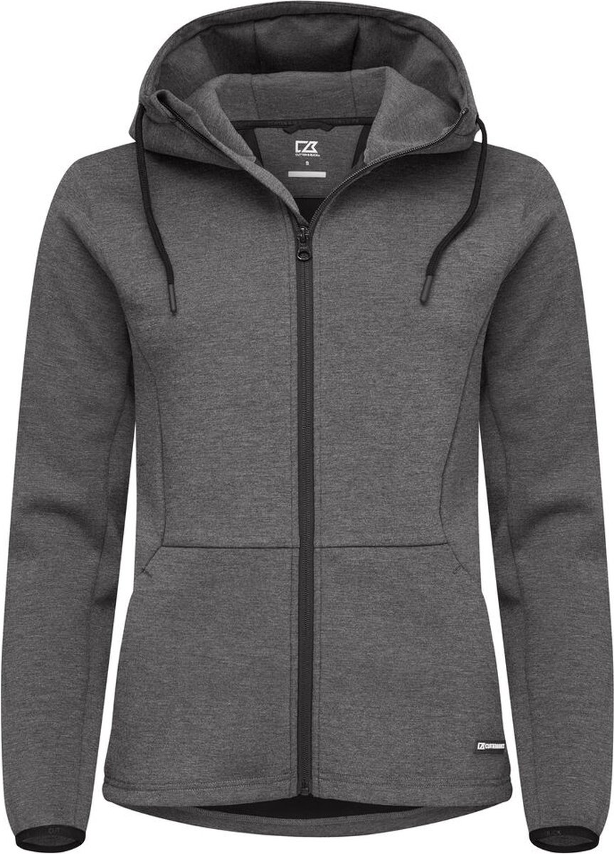 Cutter & Buck Pemberton Hood FZ Dames 358419 - Antraciet Melange - 40/L