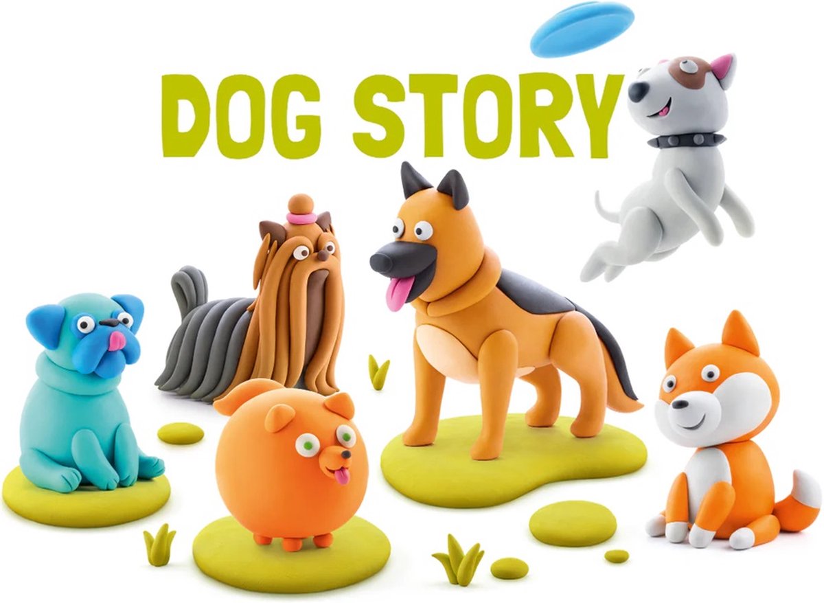 Hey Clay Boetseerklei Dog Story - 6 figuren — afbeelding 6