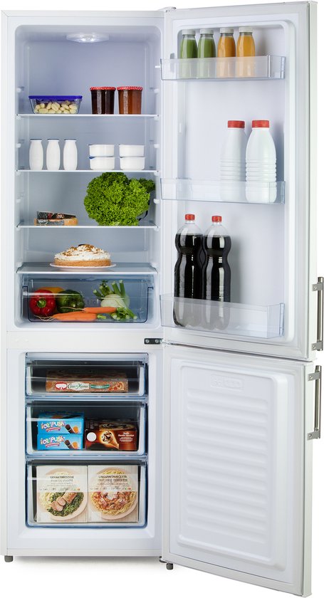 Koel-vriescombinatie DOMO DO91308C wit 244L energiezuinig C-klasse, omkeerbare deur, ledverlichting, 38 dB