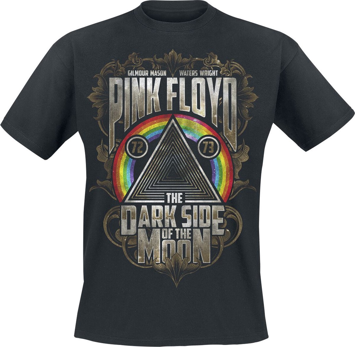Pink Floyd Dark Side - Gold Leaves Heren T-shirt - zwart - S