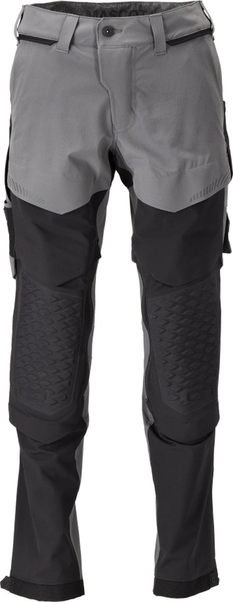 Mascot Customized Broek met kniezakken 22279-605 - steengrijs/zwart - C56 - 82