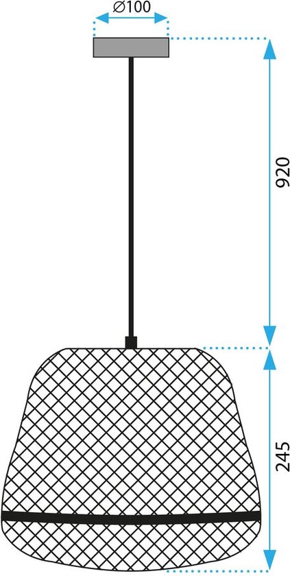 Lampe suspendue Toolight App1338-1Cp Beige 24,5 x 31 x 24,5 cm