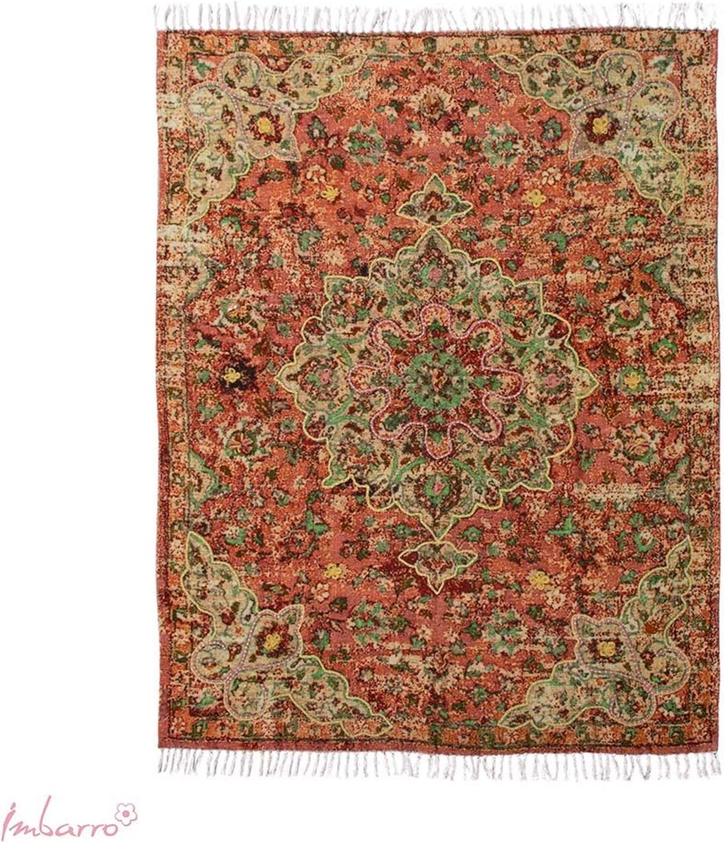 Imbarro - Plaid - Kleed - Throw - Julie - Katoen - Handwerk - 130x170cm
