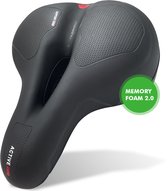 Selle de vélo Travelhawk - Selle de ville - Extra confortable - Avec housse de selle imperméable - Ventilée - Unisexe - Zwart