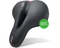 Travelhawk Fietszadel - Zadel - Stadszadel - Extra Comfortabel - Fietszadel Heren - Fietszadel Dames - Ventilerend - Unisex - Zwart