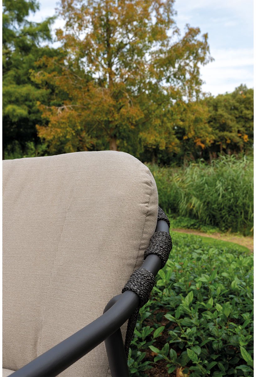 Taste by 4 Seasons Manitoba chaise de jardin empilable - anthracite