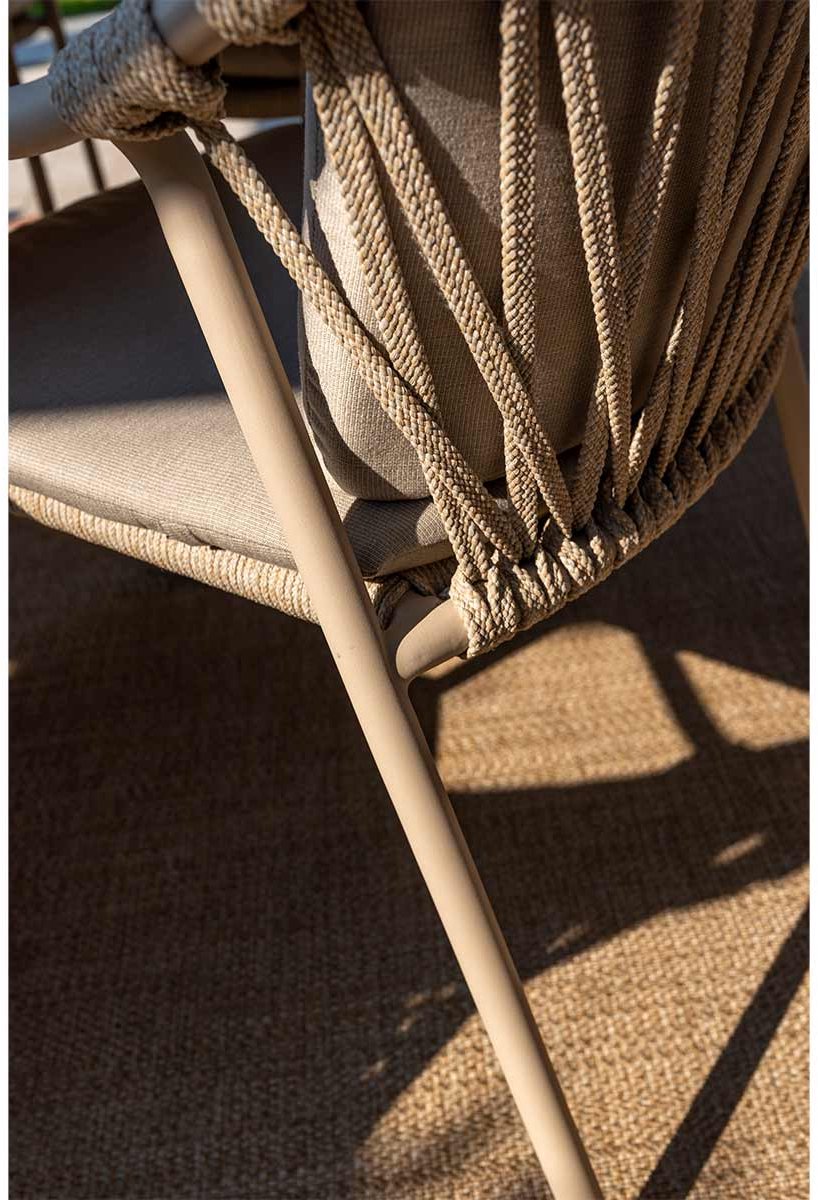 Taste by 4 Seasons Manitoba chaise de jardin empilable - latte