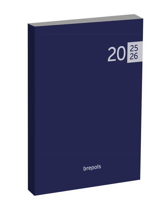 Brepols agenda 2025-2026 - Prevision VENETO FLEXI - Schoolagenda - 1 week op 2 pagina's - Soepele omslag - Weekoverzicht - Blauw - 17.1 x 22 cm
