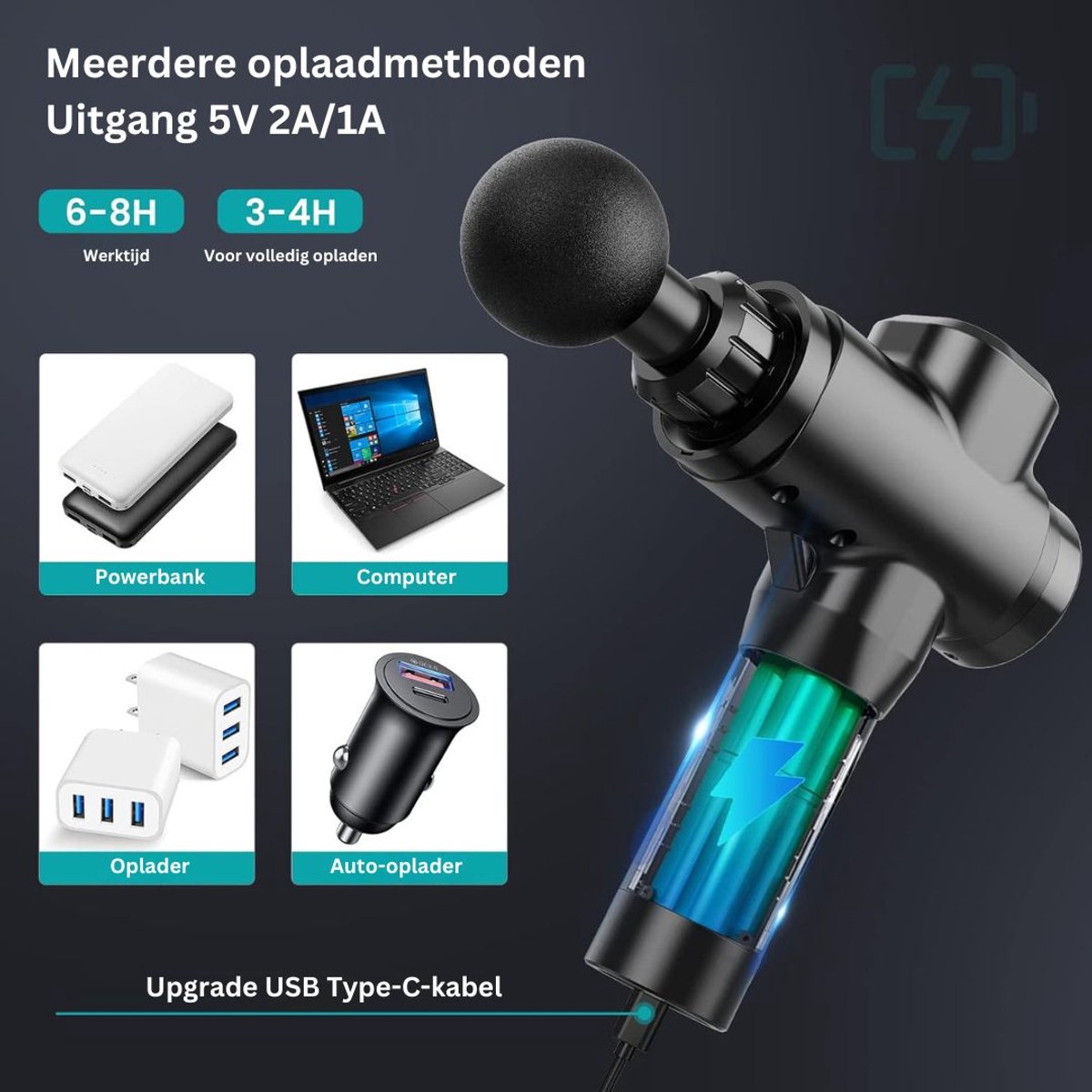 Afbeelding 2 van VELTRR® Massage Gun Professioneel - Massage Apparaat - Theragun