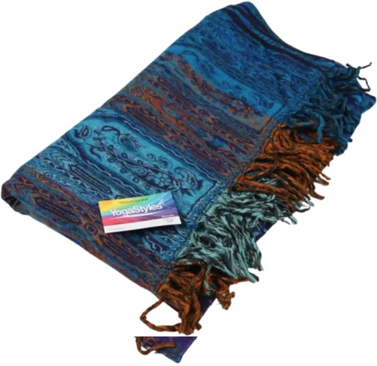 Foto: Meditatiedeken 103 blauw oranje