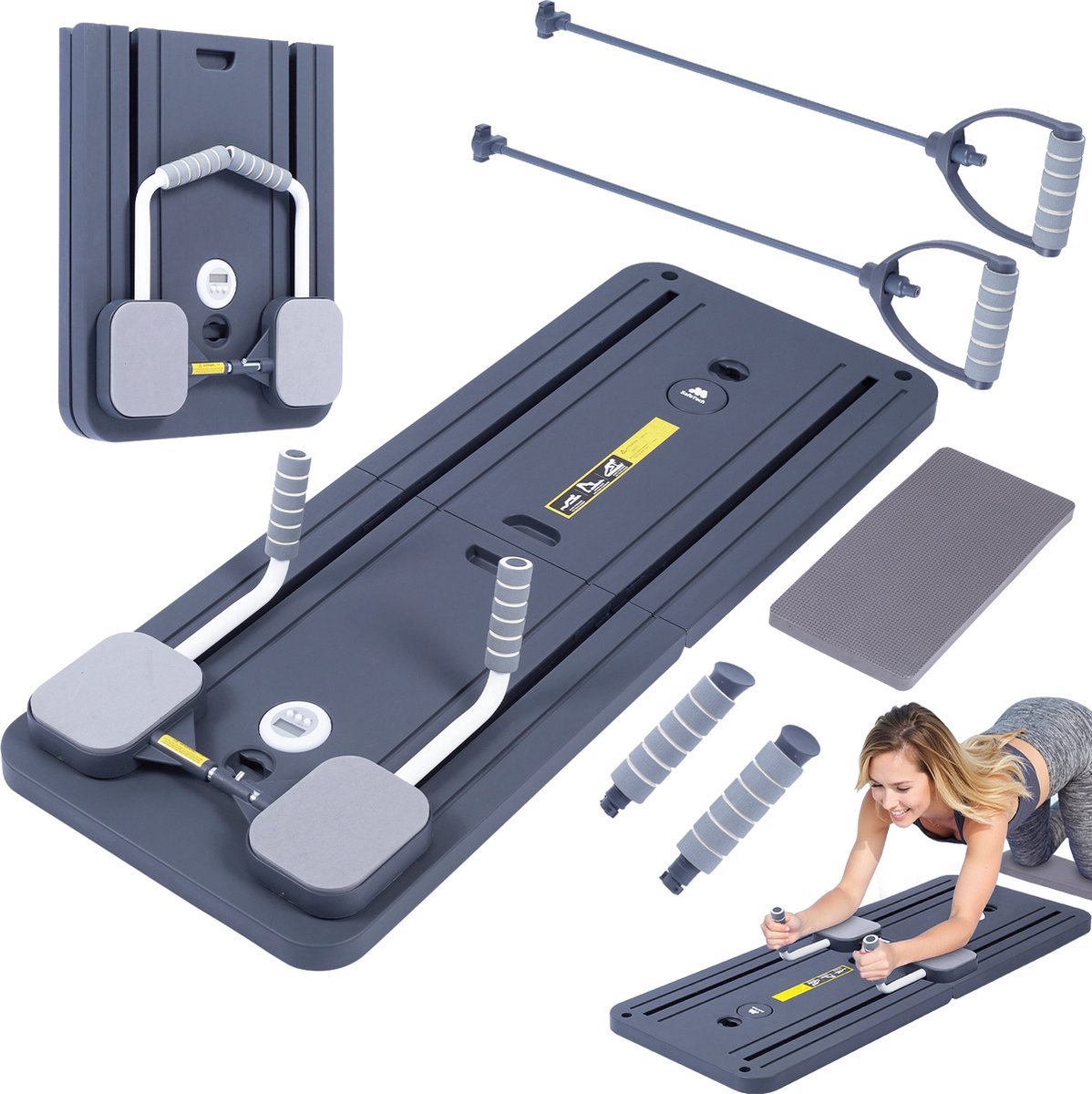 Pilates Board - Pilates Reformer - Multifunctioneel - Buikspier Oefenbord - Grijs - Pilates - €49,00