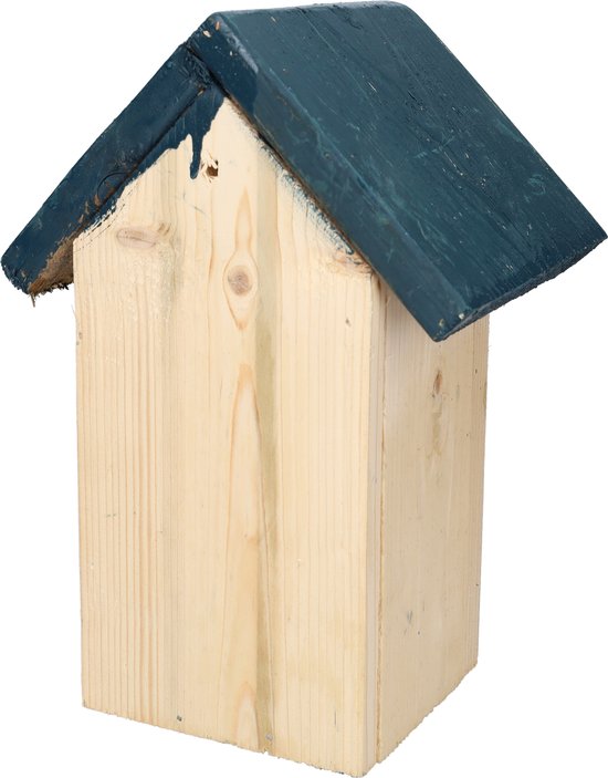 Relaxdays vogelvoederhuisje op paal - vogelhuisje - staand voederhuis - voedersilo - hout