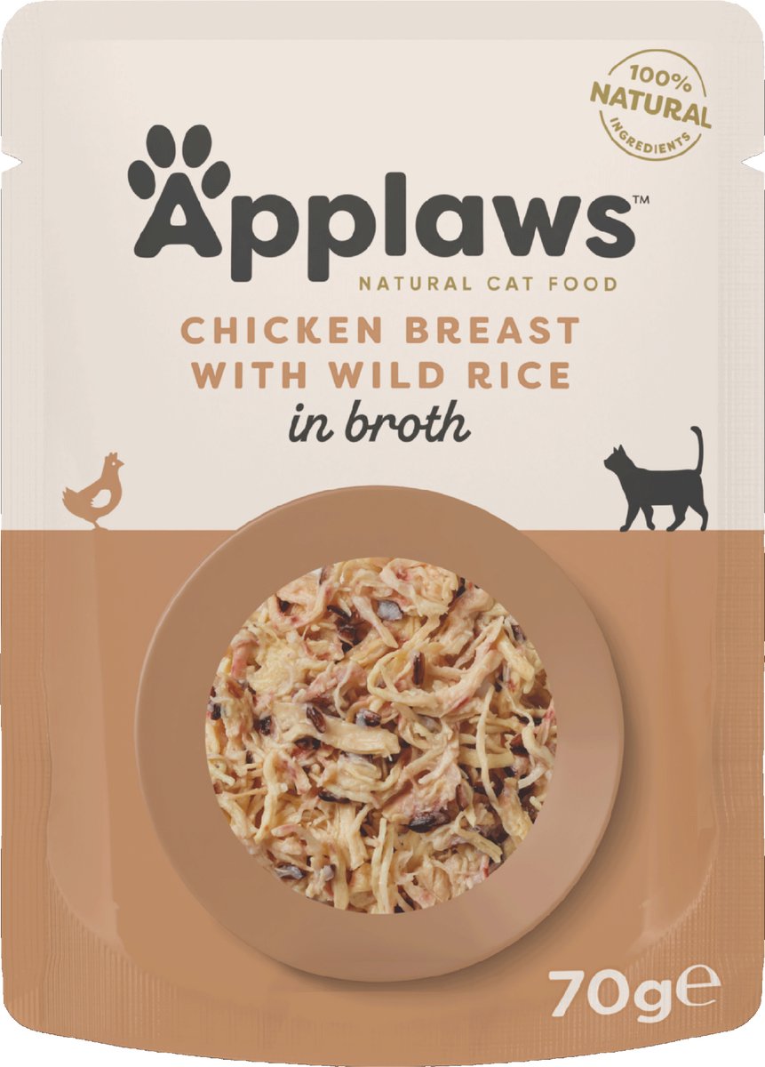 Applaws Applaws pouch vlees kip en rijst - 1 ST à 12 X 70 gr