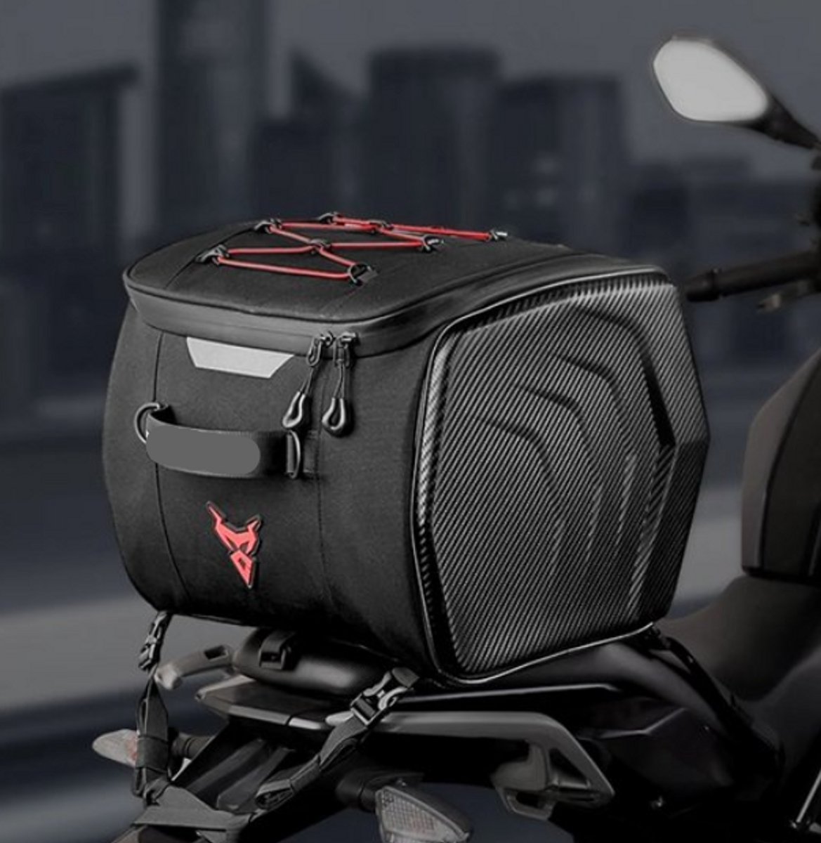 Waterdichte Motorhelm Tas - Multifunctionele Achterzit Bagage 25L voor Motorrijder, Geschikt als Rugzak, Verstelbare Schouderriemen, Duurzaam en Stijlvol