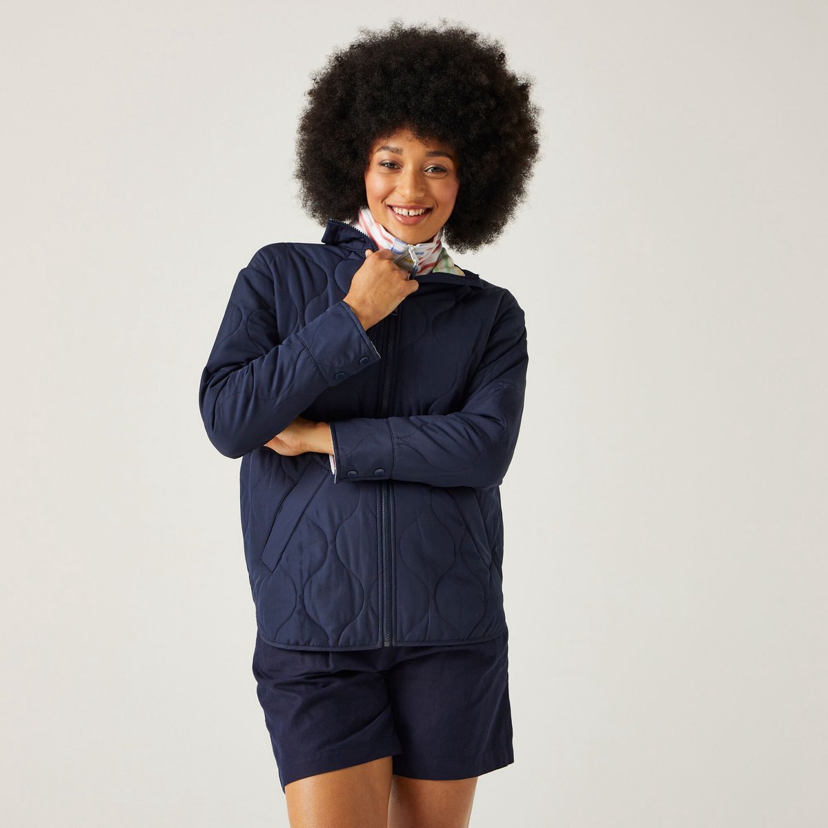 De Courcelle gewatteerde wandeljas voor dames Blauw