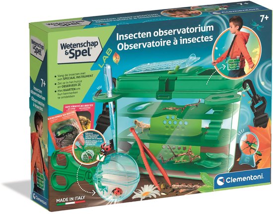Clementoni Wetenschap & Spel - Insecten Observatorium - Draagbaar insecten hotel voor kinderen vanaf 8 jaar