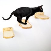 Kattenspeelboom Met Krabpalen, Aan De Muur Gemonteerde Jute Krabber Grenen Hangmat