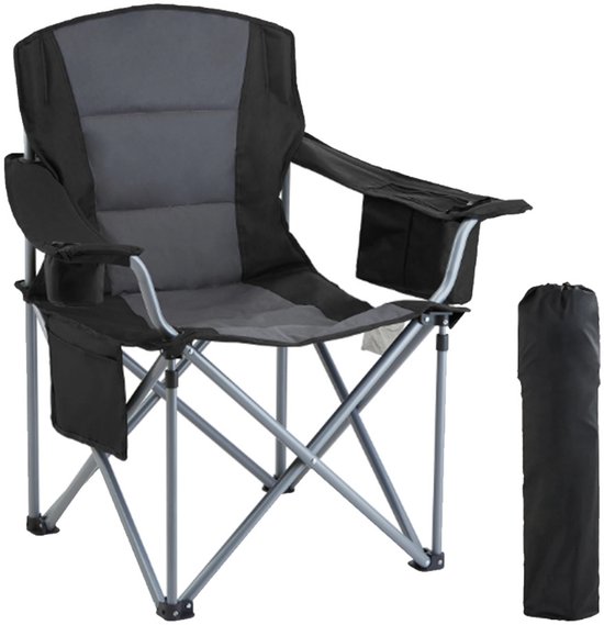 MKSS® Strandstoel Opvouwbaar - Strandmat met Rugleuning Inklapbaar - Volwassenen en Kinderen - Zwart
