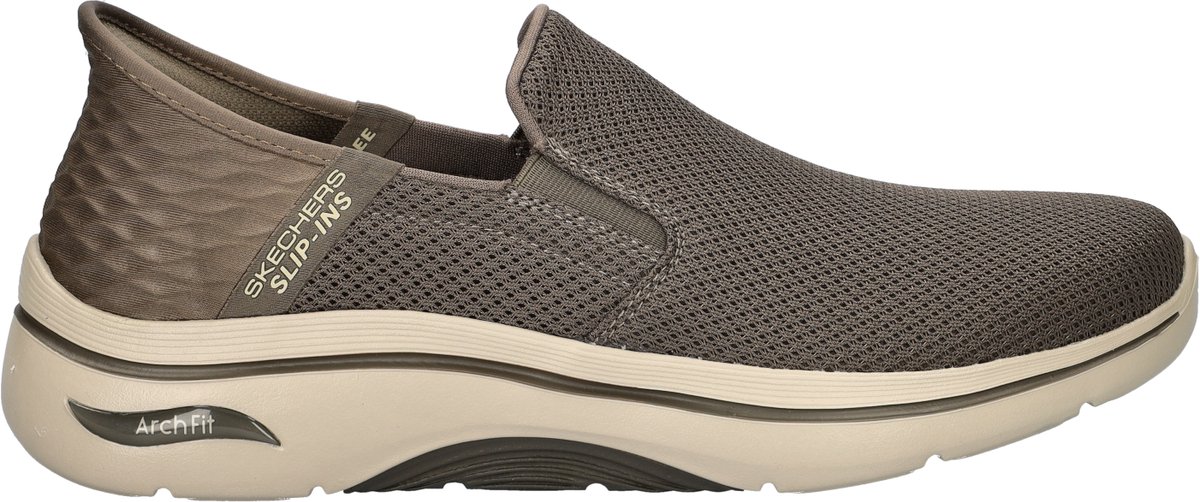 Skechers Hands Free Slip-Ins Go Walk Arch Fit 2.0 heren instapschoen - Taupe - Maat 41