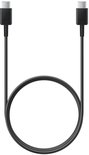 Zwarte USB-C kabel, gebogen in een U-vorm.