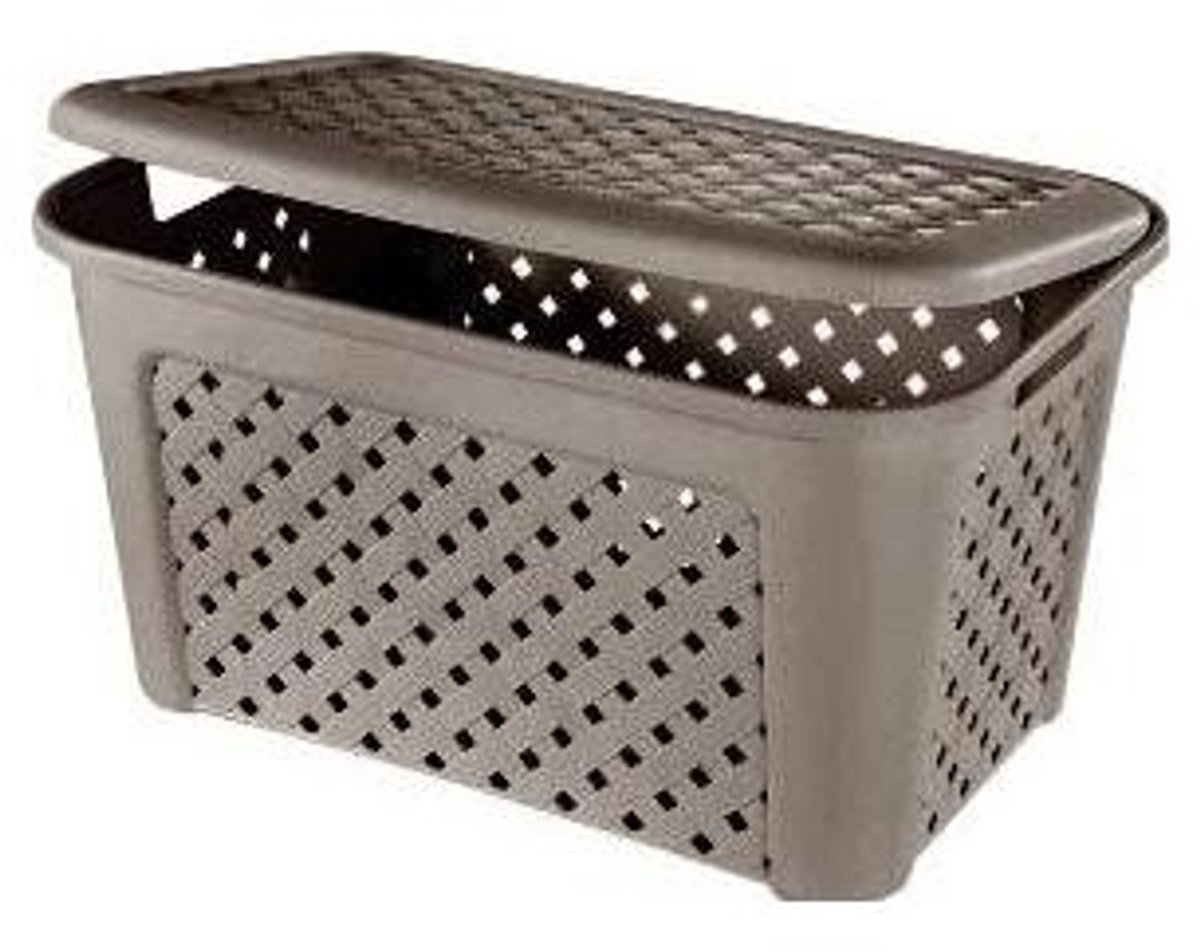 Goedkoopste Tontarelli Arianna 45l Rechthoekig Polypropyleen (PP) Taupe wasmand