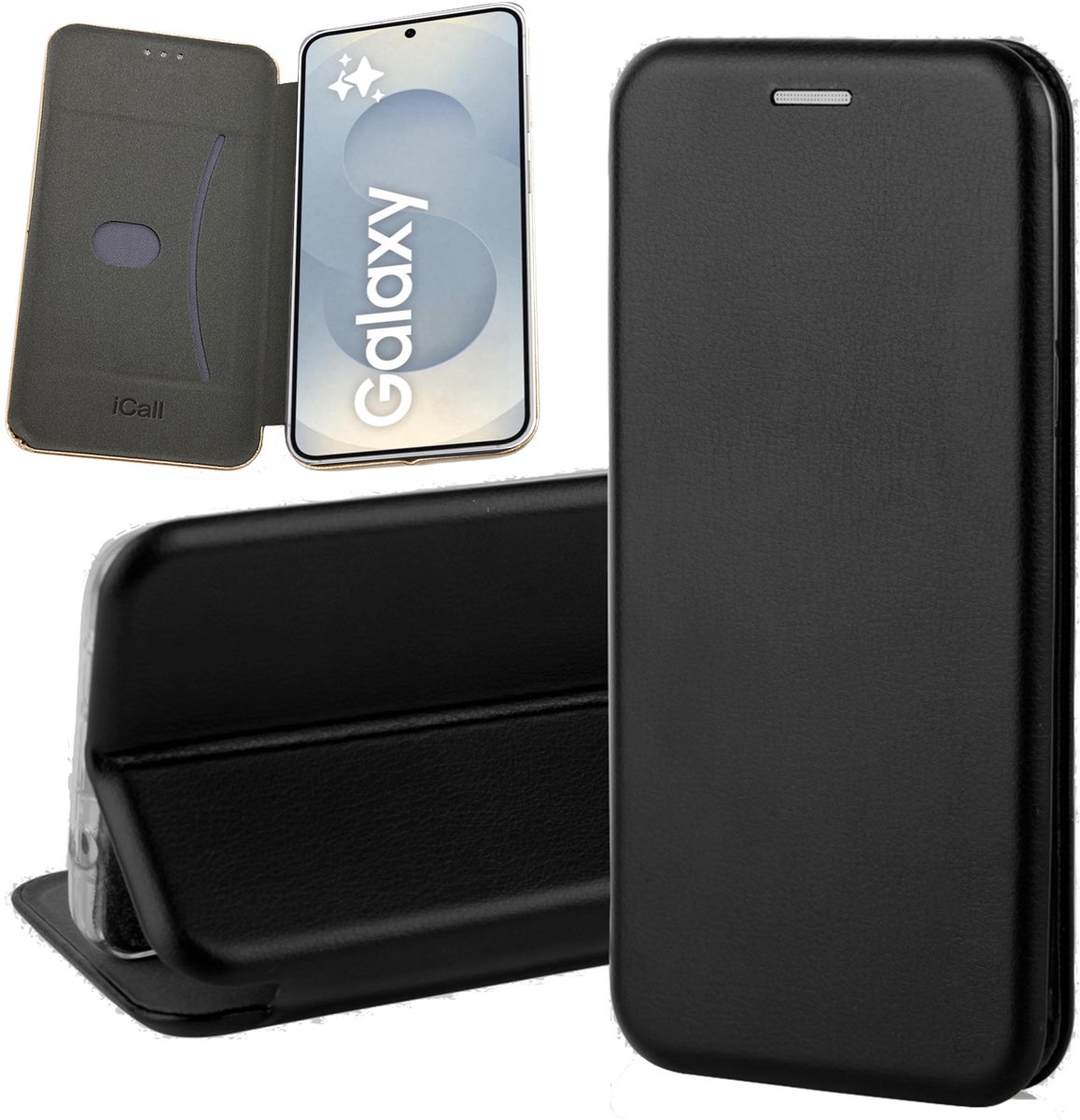 Hoesje geschikt voor Samsung Galaxy S25 Plus - Wallet Book Case Zwart