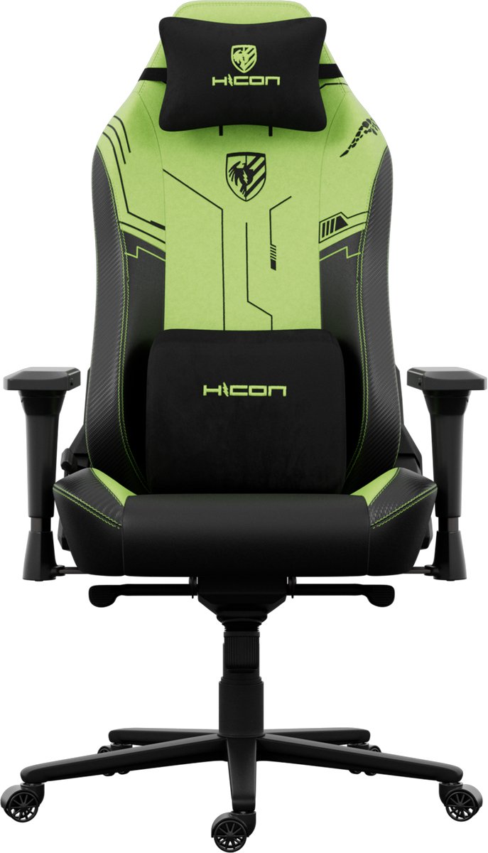 HICON Premium Bureaustoel - Luxe Ergonomische - Bureaustoel voor Volwassenen met Verstelbare Functies - Apex Serie - EagleBlaze - Groen Groen Apex