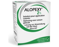 Alopexy2% MInoxidill Bailleul Haaruitval en Haargroei|3x60ML| 2%|Alopecia|Haarverlies|Kale plekken|3 Maanden serum|