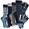 Blauw, grijs, zwart