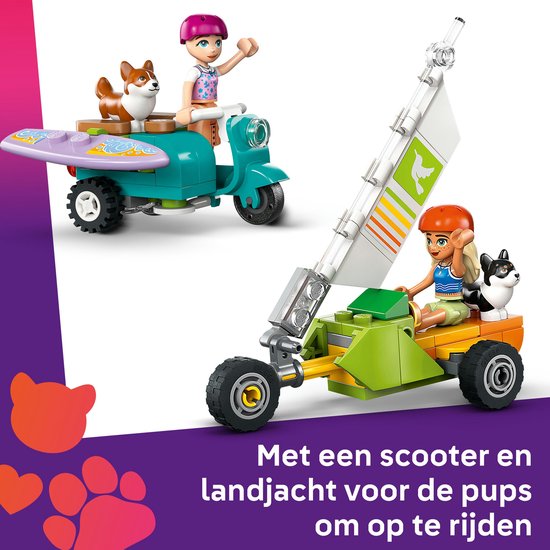 LEGO Friends Surf et scooter s'amusent avec les chiens - 42641