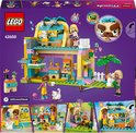 Boutique LEGO Friends avec espace de toilettage pour animaux, briques violettes, jaunes, bleues et roses. Comprend trois mini-poupées, un chiot, un chaton et un lapin.